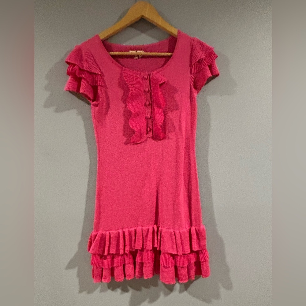 Juicy Couture Vibrant Pink Ruffled Dress